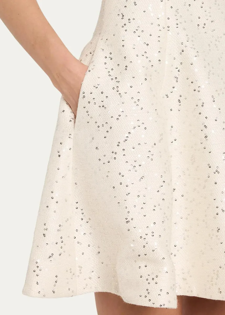 Oscar de la Renta Sleeveless Sequined Tweed Mini Dress | Thumbnail 5 Oscar de la Renta Sleeveless Sequined Tweed Mini Dress | Thumbnail 5