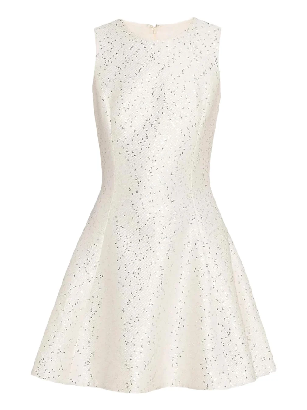 Oscar de la Renta Sleeveless Sequined Tweed Mini Dress