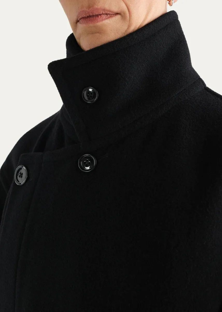 Lemaire Men's Double-Face Wool Wrap Coat | Thumbnail 5
