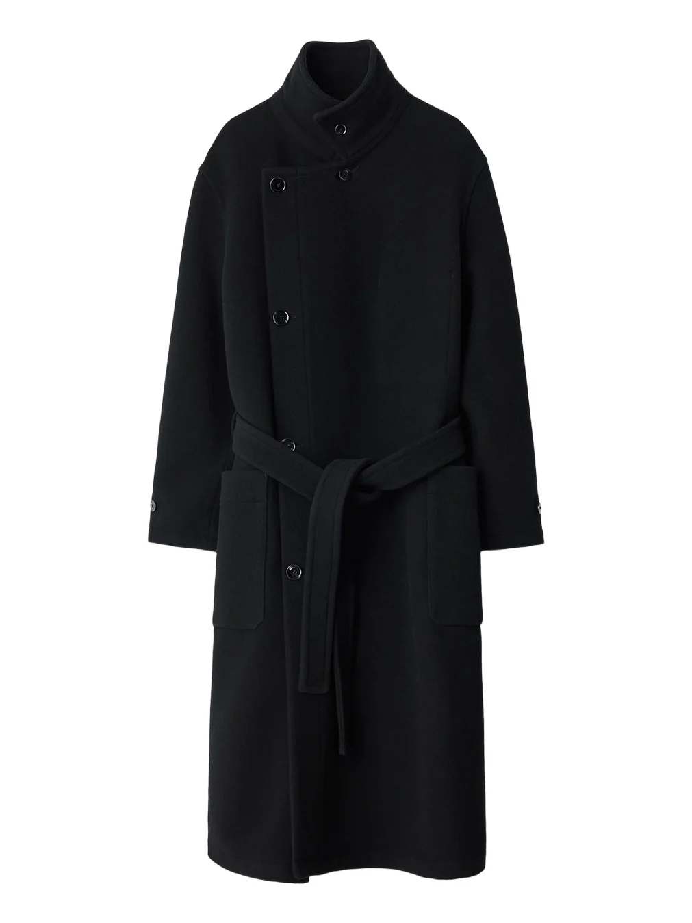 Lemaire Men's Double-Face Wool Wrap Coat