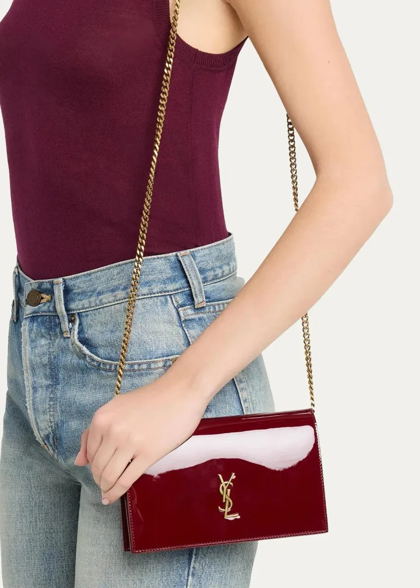 Saint Laurent YSL Patent Leather Crossbody Bag | Thumbnail 2