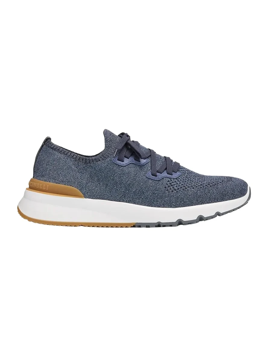 Brunello Cucinelli Men's Melange Knit Runner Sneakers