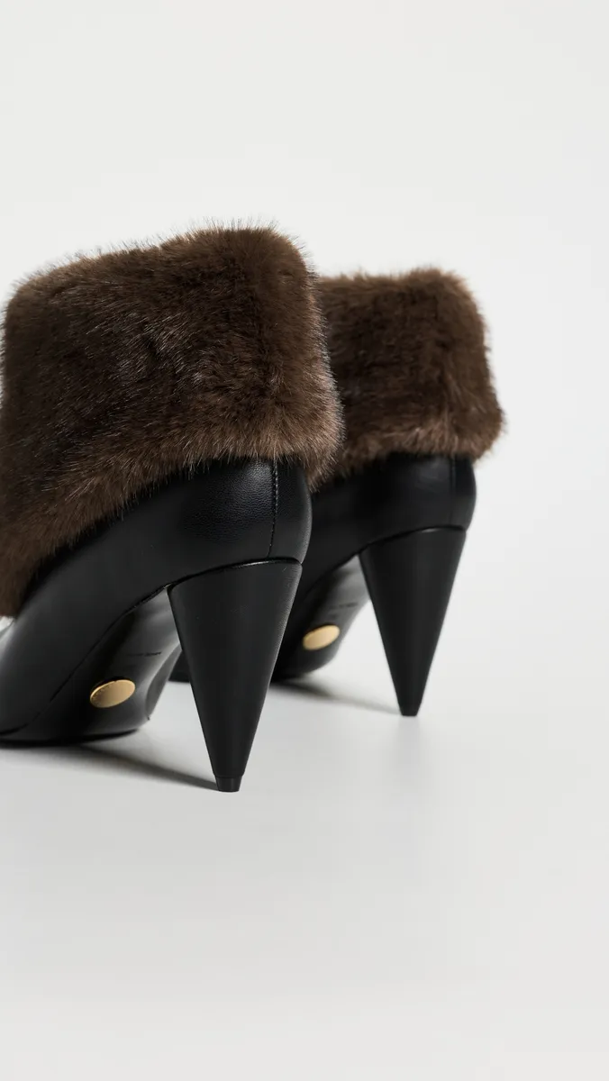 Stella McCartney Faux Leather and Mink Trim Boots | Thumbnail 4 Stella McCartney Faux Leather and Mink Trim Boots | Thumbnail 4