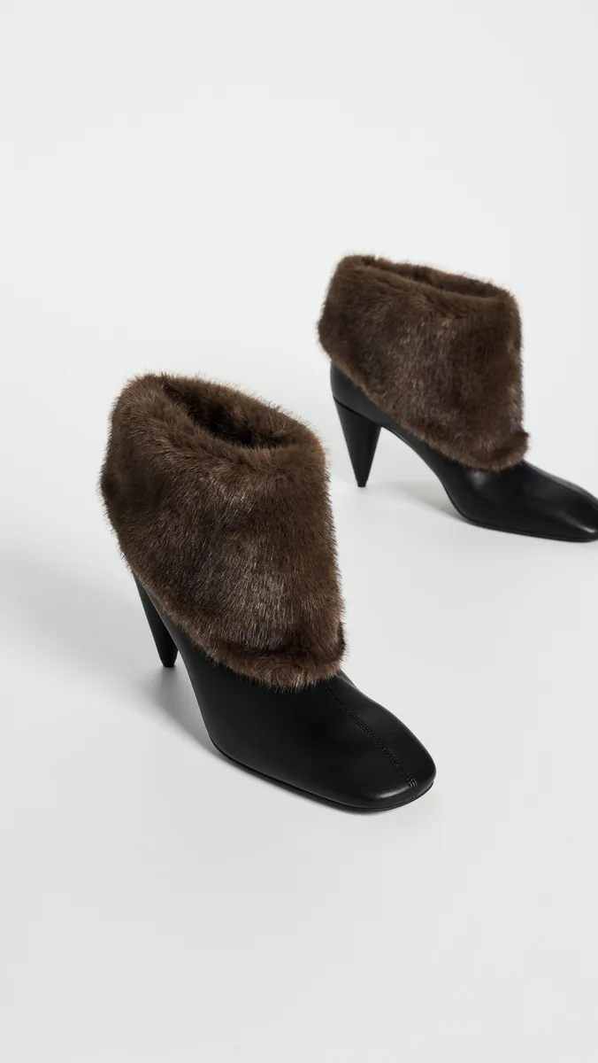 Stella McCartney Faux Leather and Mink Trim Boots | Thumbnail 5 Stella McCartney Faux Leather and Mink Trim Boots | Thumbnail 5