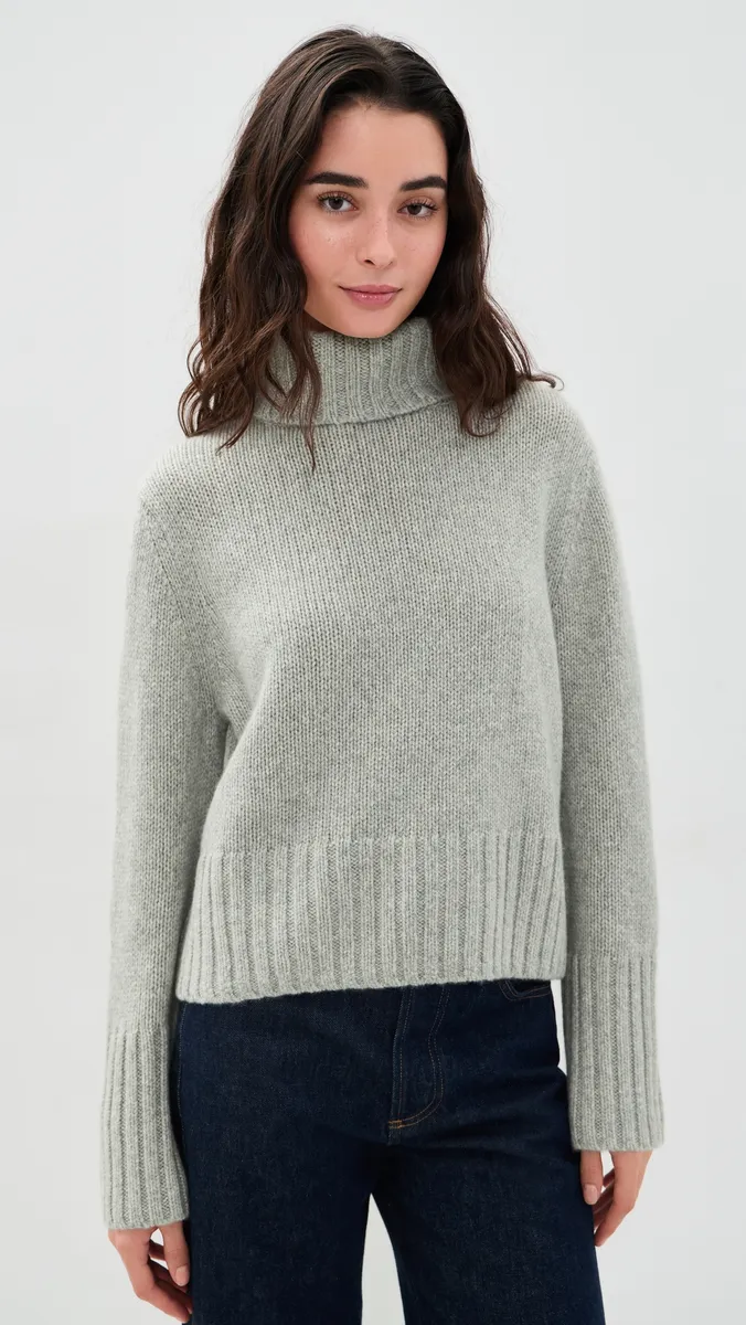 Jenni Kayne Cropped Cashmere Jet Turtleneck Sweater | Thumbnail 2 Jenni Kayne Cropped Cashmere Jet Turtleneck Sweater | Thumbnail 2