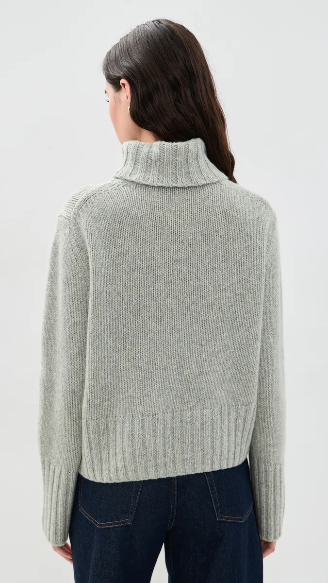 Jenni Kayne Cropped Cashmere Jet Turtleneck Sweater | Thumbnail 3 Jenni Kayne Cropped Cashmere Jet Turtleneck Sweater | Thumbnail 3