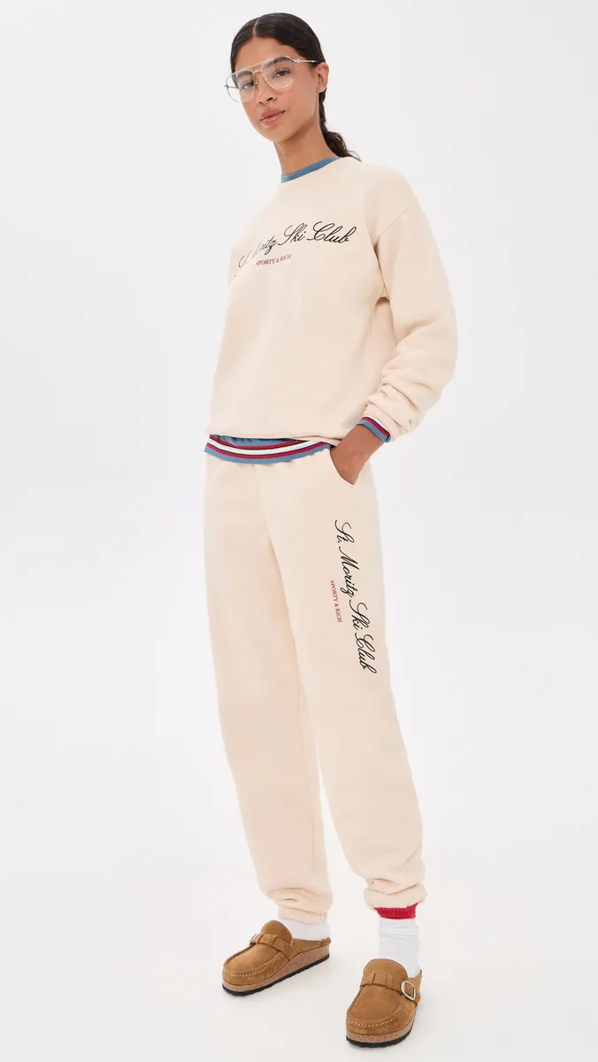 Sporty & Rich Ski Club Sweatpants | Thumbnail 5 Sporty & Rich Ski Club Sweatpants | Thumbnail 5