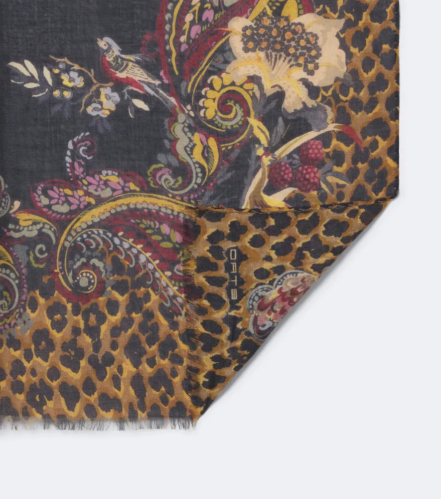 Etro Printed modal and cashmere scarf | Thumbnail 3