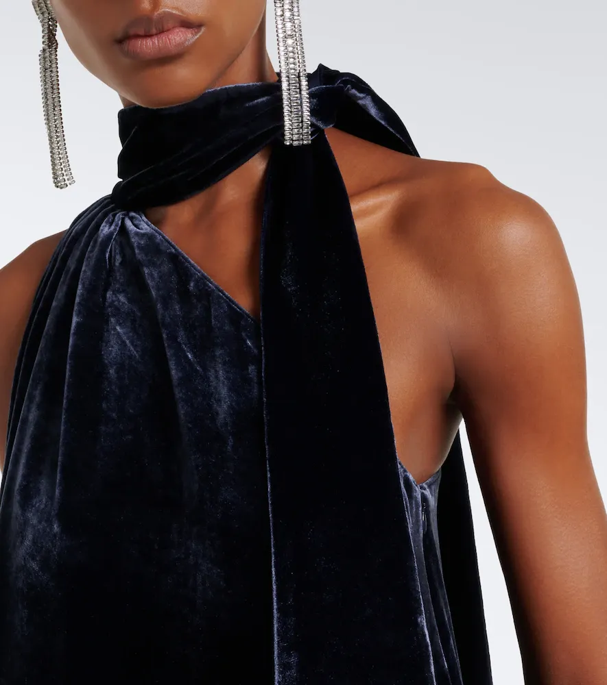Taller Marmo Astor draped scarf-detail velvet gown | Thumbnail 5 Taller Marmo Astor draped scarf-detail velvet gown | Thumbnail 5