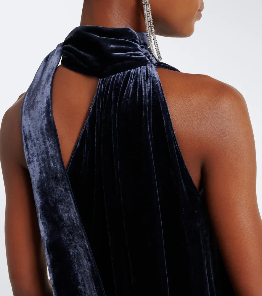 Taller Marmo Astor draped scarf-detail velvet gown | Thumbnail 6 Taller Marmo Astor draped scarf-detail velvet gown | Thumbnail 6