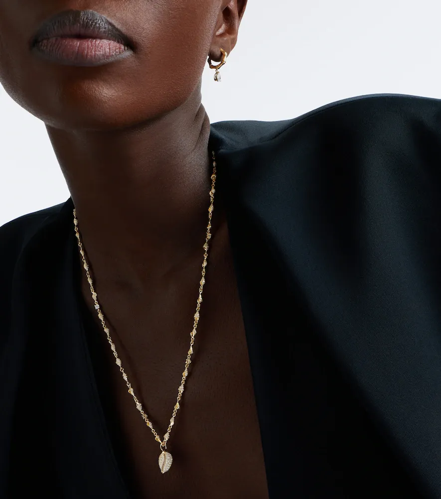 Anita Ko Shell By The Yard and Puka Shell 18kt gold pendant necklace with diamonds | Thumbnail 2 Anita Ko Shell By The Yard and Puka Shell 18kt gold pendant necklace with diamonds | Thumbnail 2