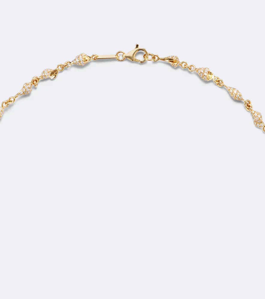 Anita Ko Shell By The Yard and Puka Shell 18kt gold pendant necklace with diamonds | Thumbnail 4 Anita Ko Shell By The Yard and Puka Shell 18kt gold pendant necklace with diamonds | Thumbnail 4