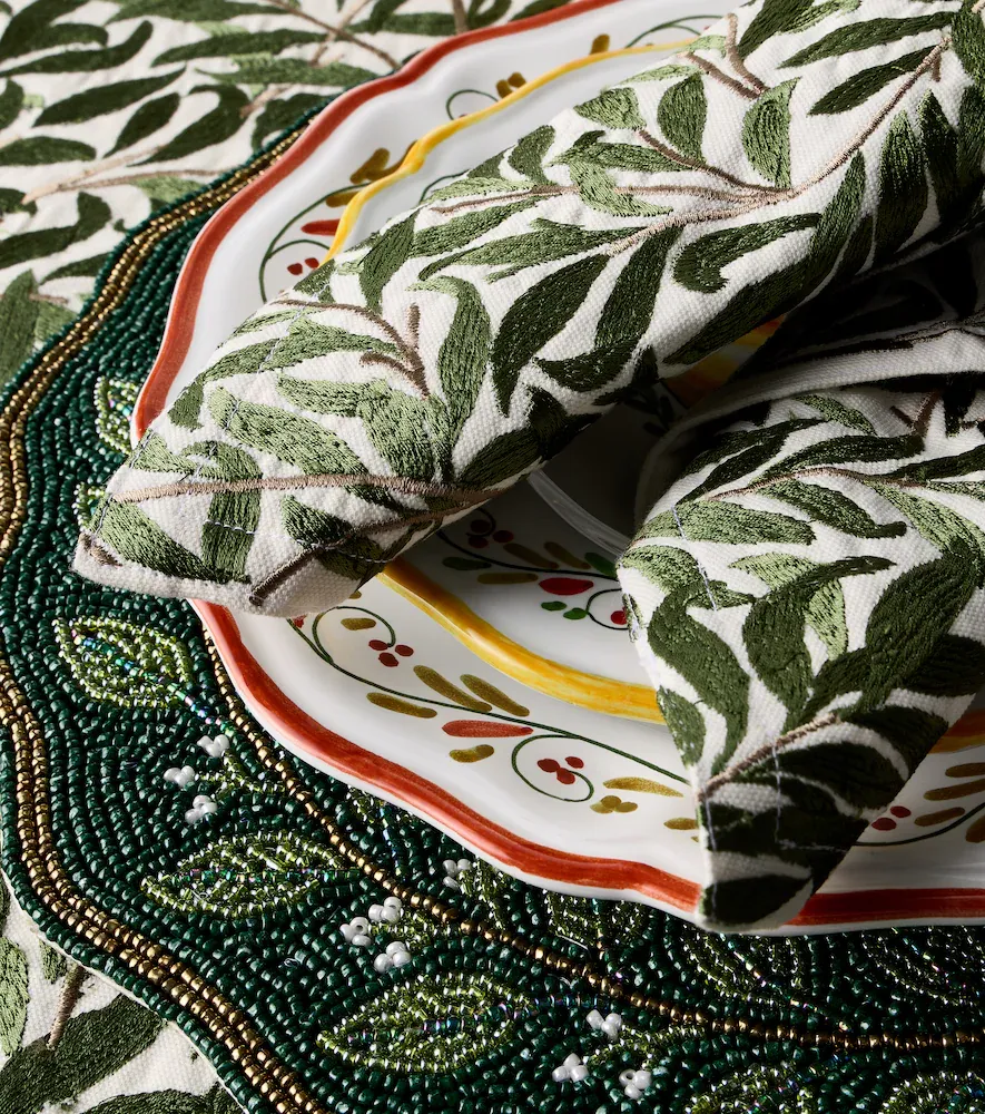 LES OTTOMANS Set of 4 embroidered cotton napkins | Thumbnail 2 LES OTTOMANS Set of 4 embroidered cotton napkins | Thumbnail 2