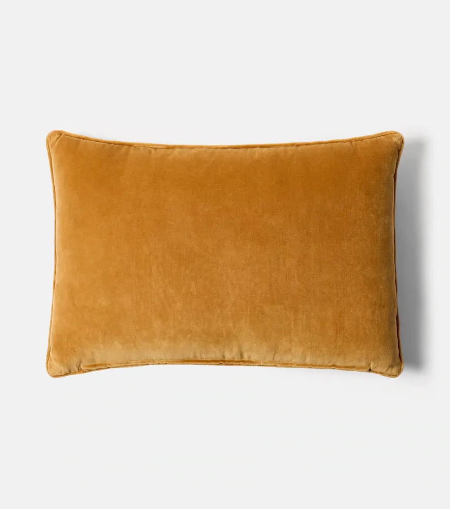LES OTTOMANS Embroidered cotton velvet cushion | Thumbnail 4