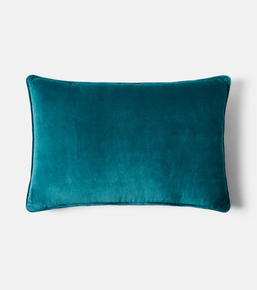 LES OTTOMANS Embroidered cotton velvet cushion | Thumbnail 3