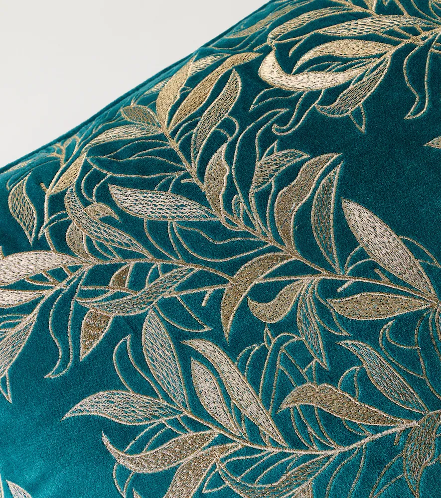 LES OTTOMANS Embroidered cotton velvet cushion | Thumbnail 4