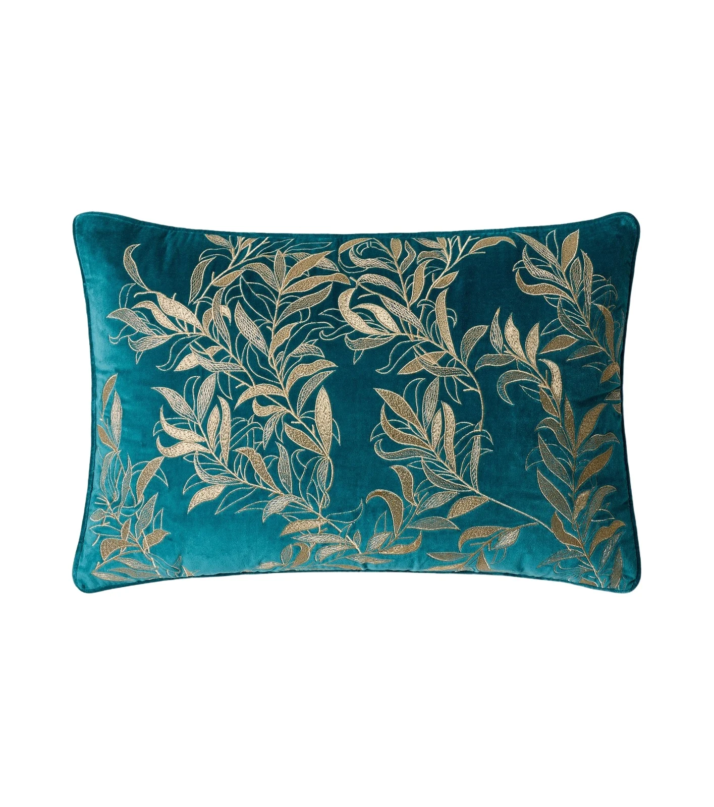 LES OTTOMANS Embroidered cotton velvet cushion