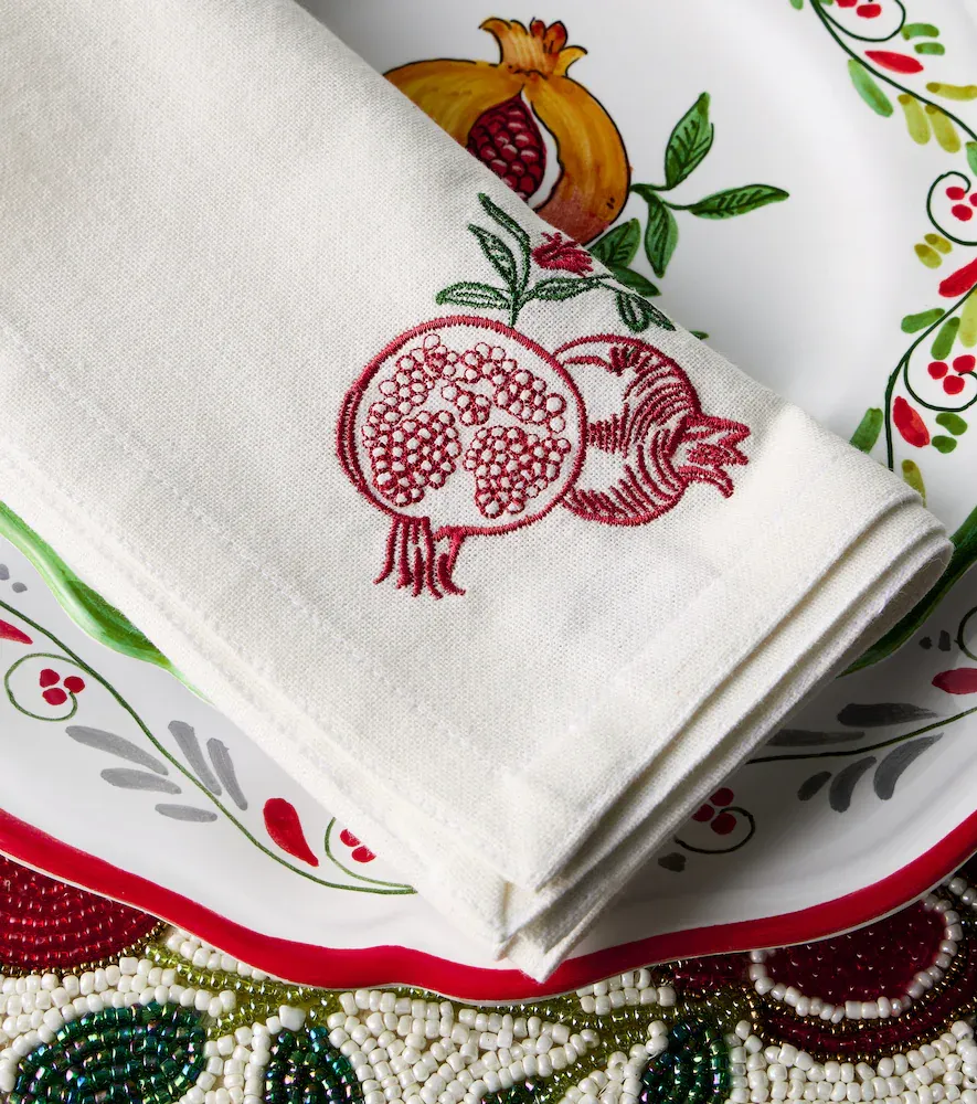 LES OTTOMANS Set of 4 embroidered linen napkins | Thumbnail 2 LES OTTOMANS Set of 4 embroidered linen napkins | Thumbnail 2