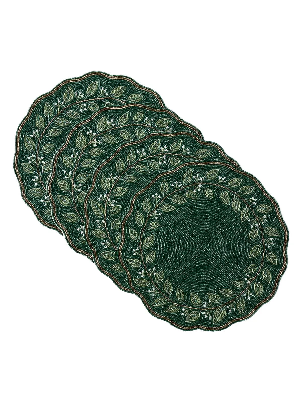 Set of 4 beaded placemats Set of 4 beaded placemats