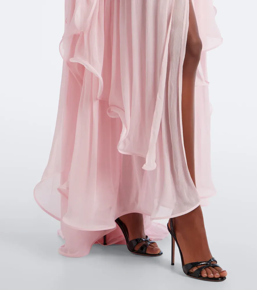 BLUMARINE Tiered halterneck creponne gown | Thumbnail 3 BLUMARINE Tiered halterneck creponne gown | Thumbnail 3