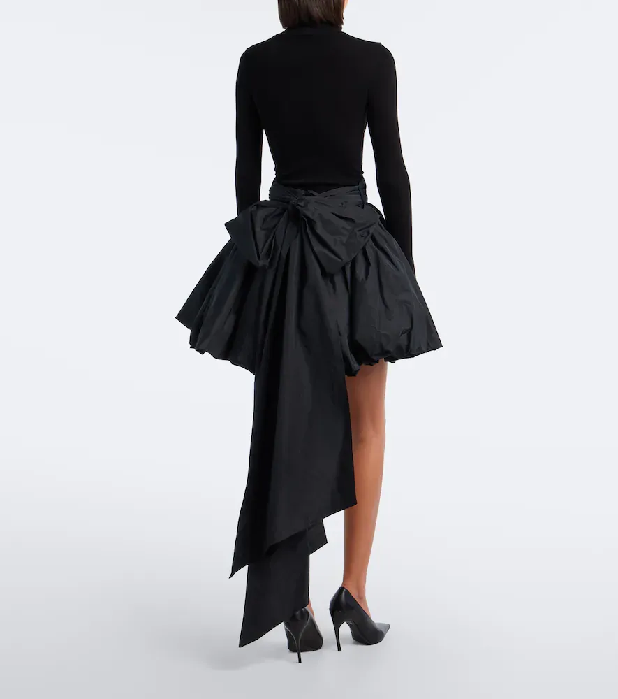 BLUMARINE Bow-detail taffeta miniskirt | Thumbnail 2