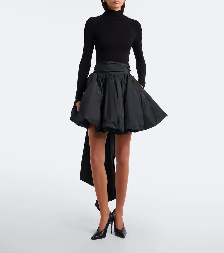 BLUMARINE Bow-detail taffeta miniskirt | Thumbnail 4