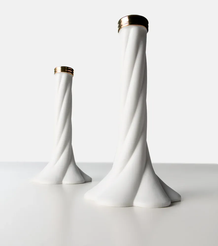 Jonathan Adler Geneva set of 2 porcelain candle holders | Thumbnail 2