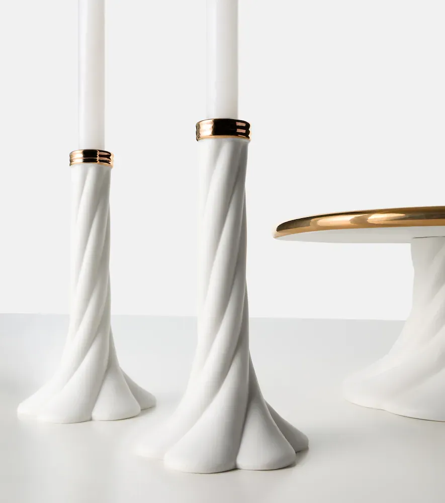 Jonathan Adler Geneva set of 2 porcelain candle holders | Thumbnail 5