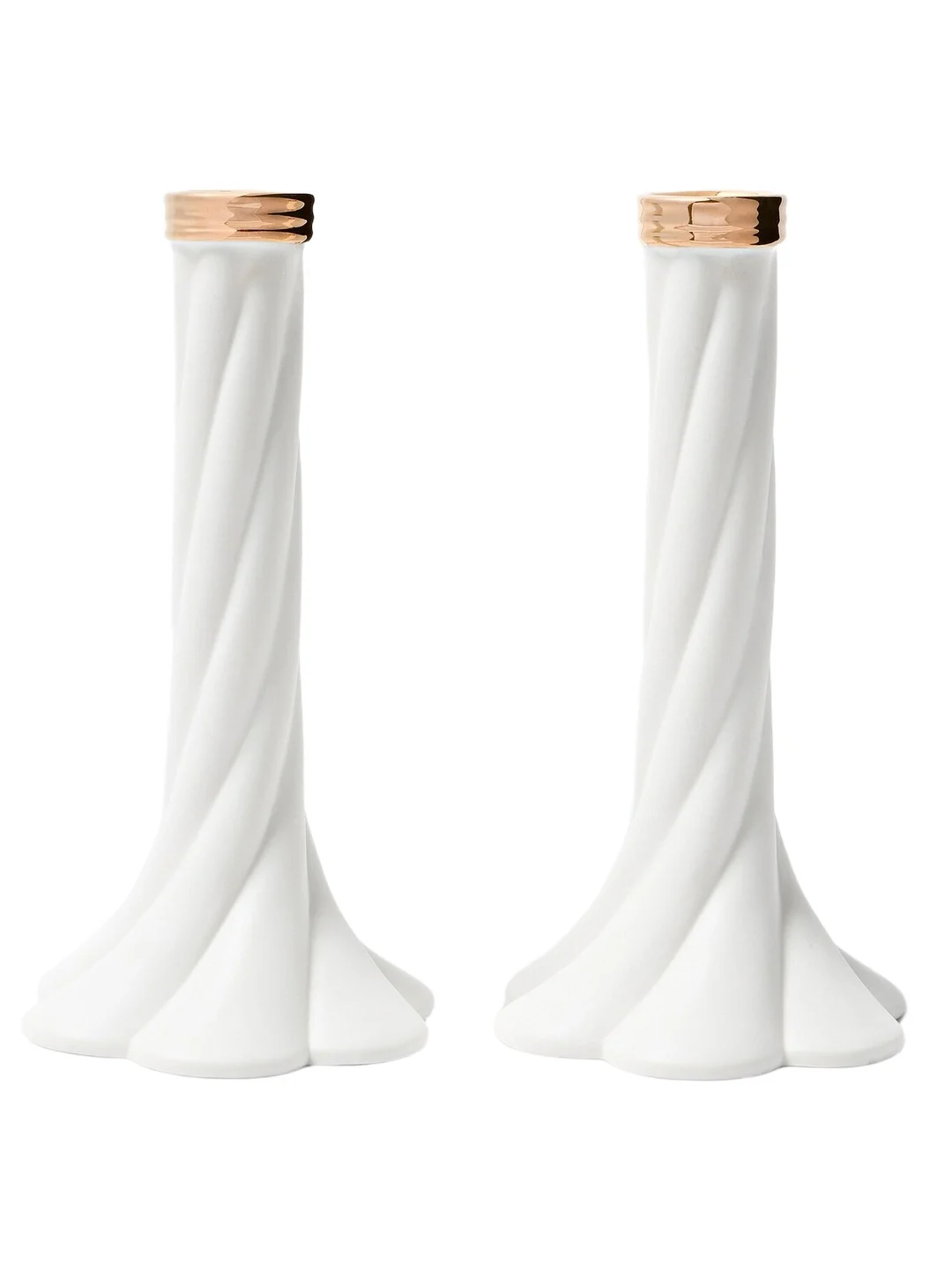 Geneva set of 2 porcelain candle holders Geneva set of 2 porcelain candle holders