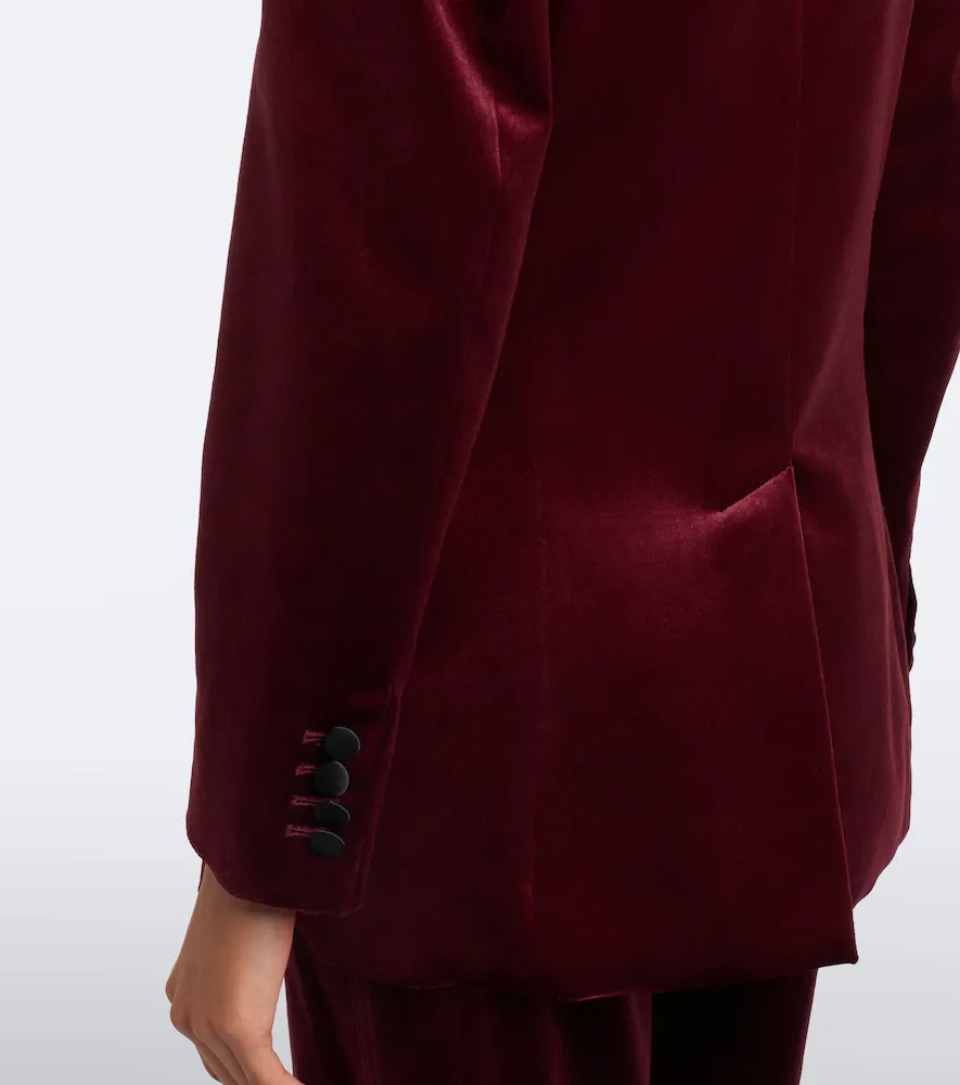 Victoria Beckham Camilla cotton-blend velvet tuxedo jacket | Thumbnail 2 Victoria Beckham Camilla cotton-blend velvet tuxedo jacket | Thumbnail 2