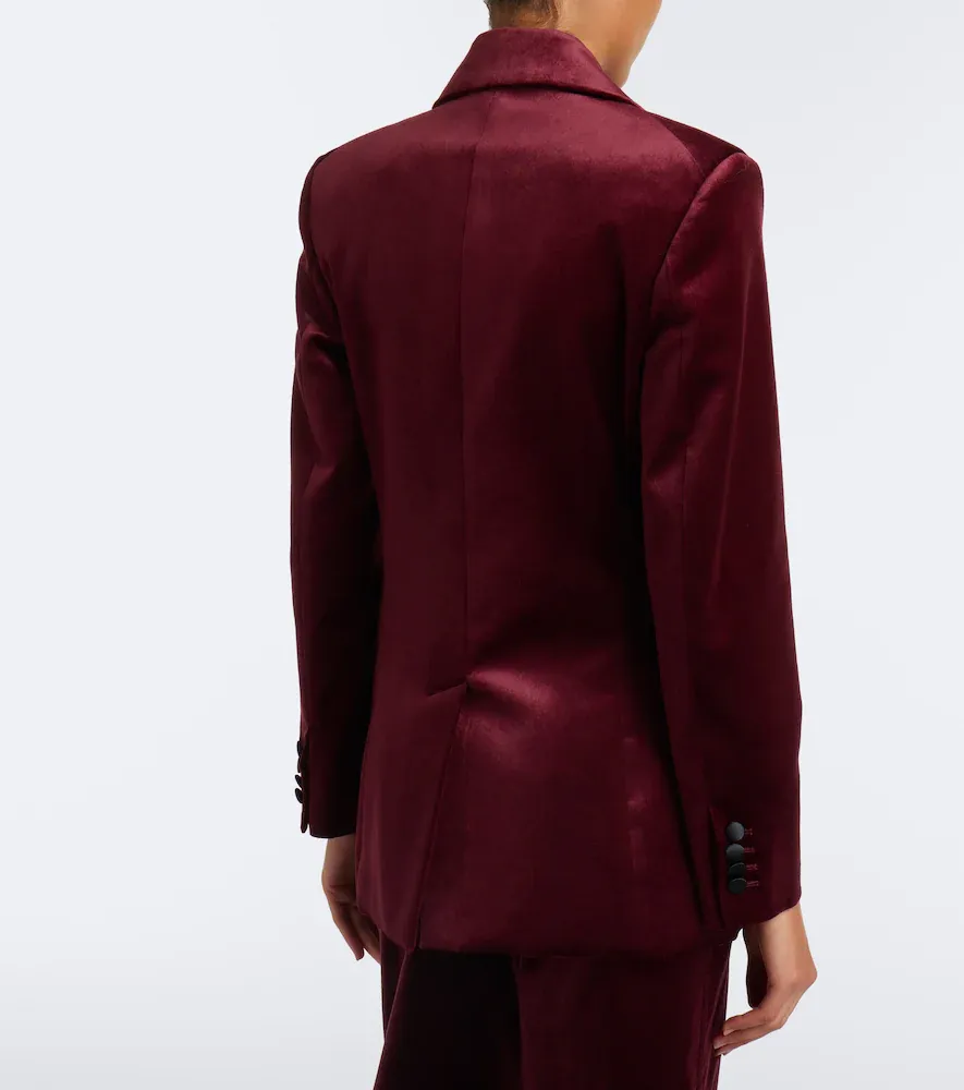 Victoria Beckham Camilla cotton-blend velvet tuxedo jacket | Thumbnail 3 Victoria Beckham Camilla cotton-blend velvet tuxedo jacket | Thumbnail 3