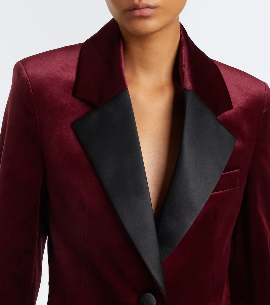 Victoria Beckham Camilla cotton-blend velvet tuxedo jacket | Thumbnail 4 Victoria Beckham Camilla cotton-blend velvet tuxedo jacket | Thumbnail 4