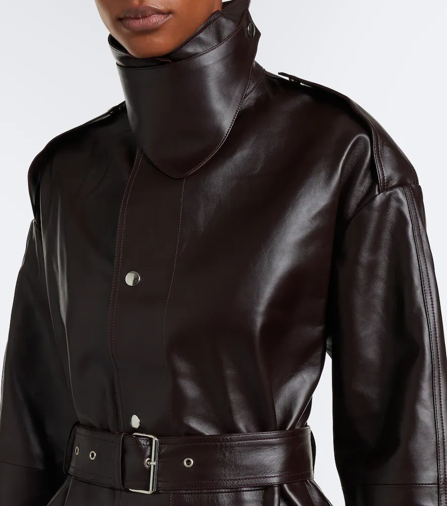 Victoria Beckham Leather trench coat | Thumbnail 3 Victoria Beckham Leather trench coat | Thumbnail 3