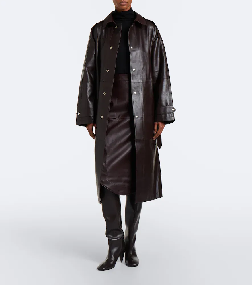 Victoria Beckham Leather trench coat | Thumbnail 5 Victoria Beckham Leather trench coat | Thumbnail 5