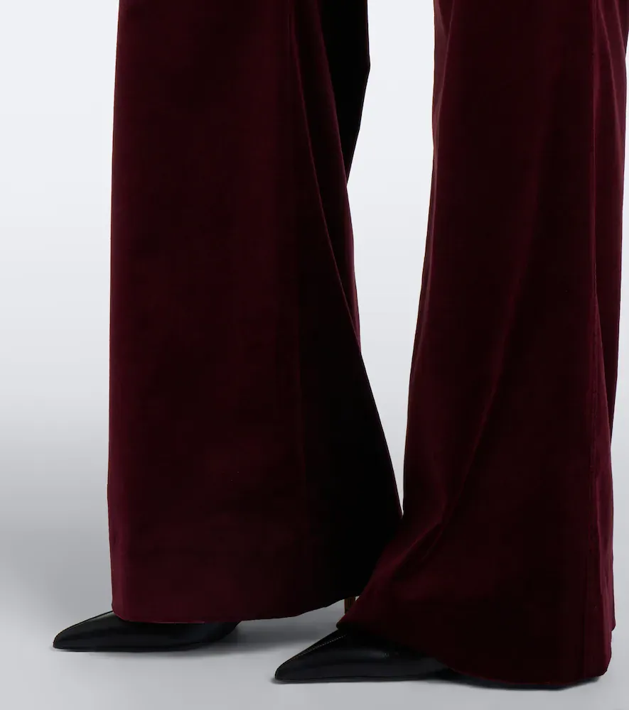 Victoria Beckham Alina cotton-blend velvet wide-leg pants | Thumbnail 2 Victoria Beckham Alina cotton-blend velvet wide-leg pants | Thumbnail 2