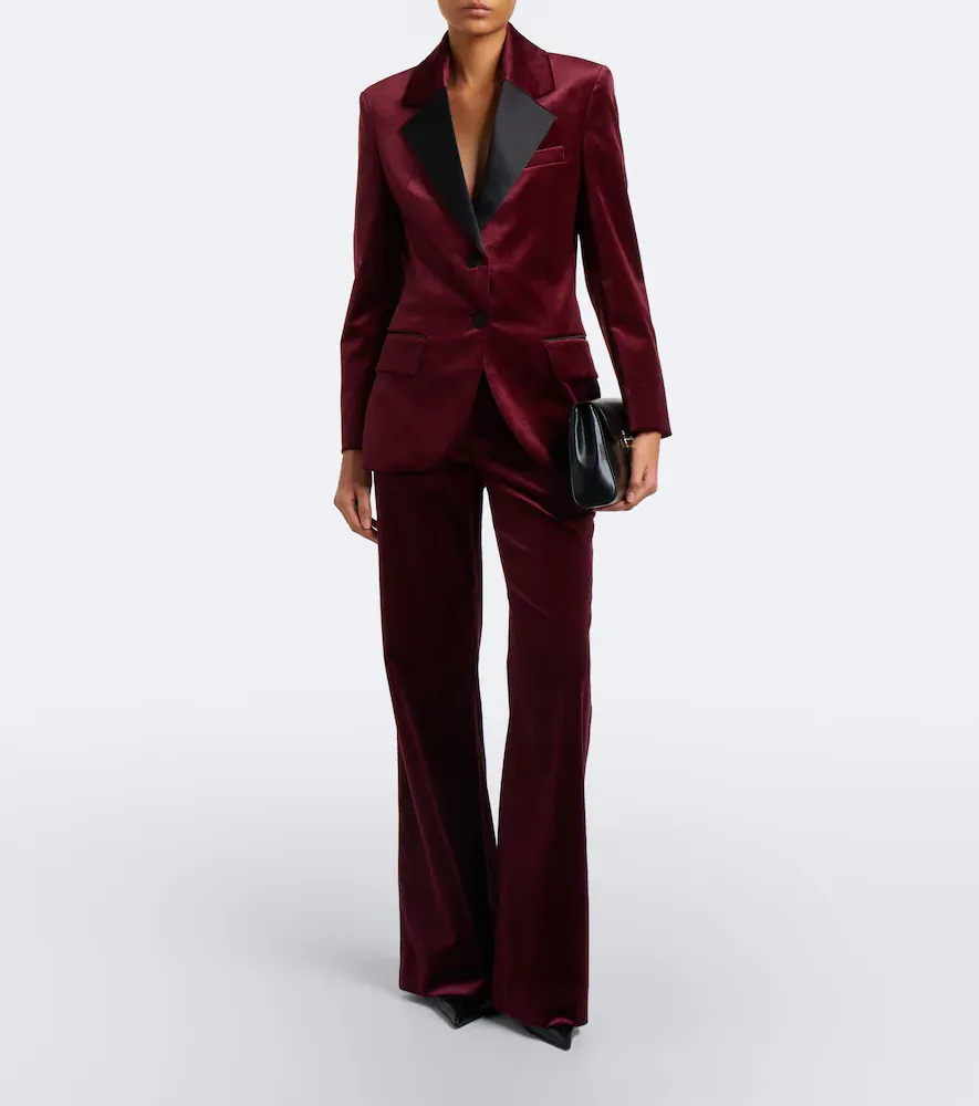 Victoria Beckham Alina cotton-blend velvet wide-leg pants | Thumbnail 4 Victoria Beckham Alina cotton-blend velvet wide-leg pants | Thumbnail 4