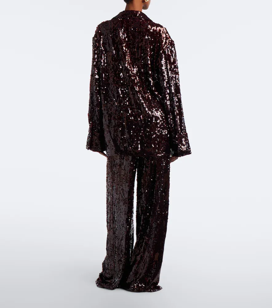 Erdem Sequined wide-leg pants | Thumbnail 3 Erdem Sequined wide-leg pants | Thumbnail 3