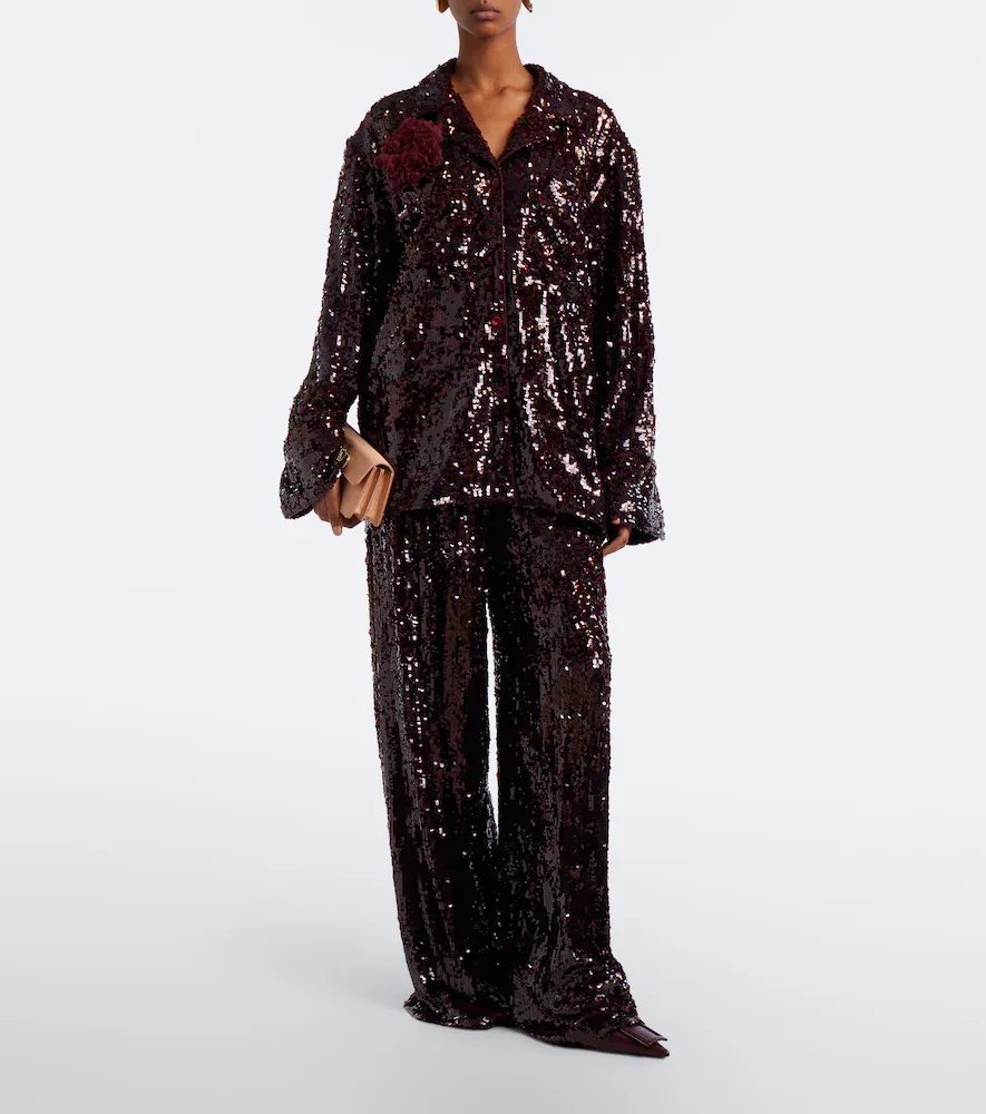 Erdem Sequined wide-leg pants | Thumbnail 5 Erdem Sequined wide-leg pants | Thumbnail 5