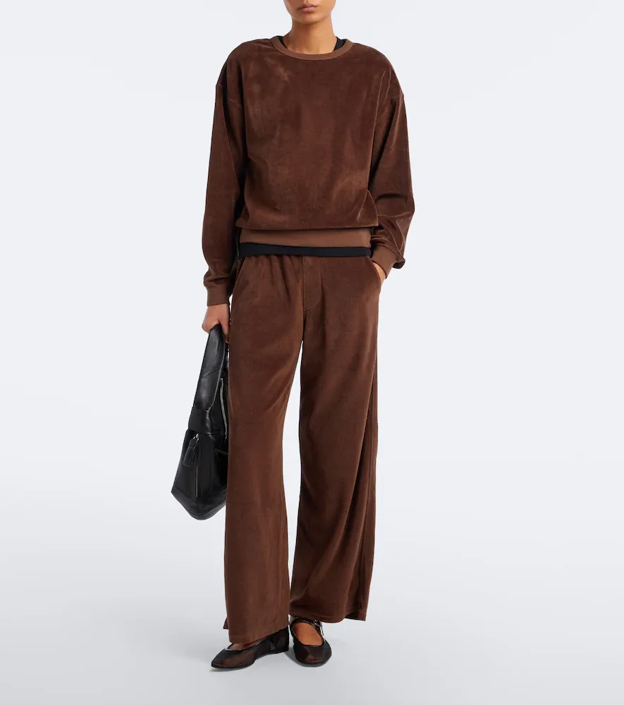 Citizens of Humanity Brynn cotton-blend velour straight pants | Thumbnail 2