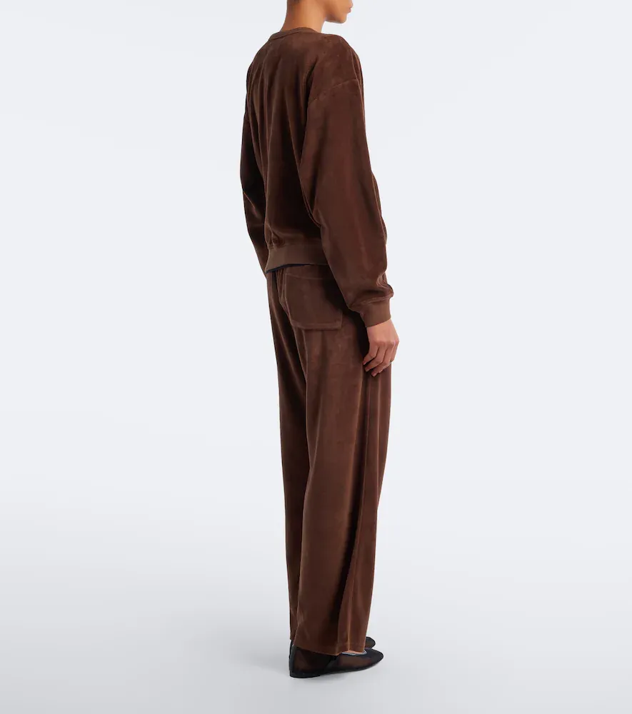 Citizens of Humanity Brynn cotton-blend velour straight pants | Thumbnail 5