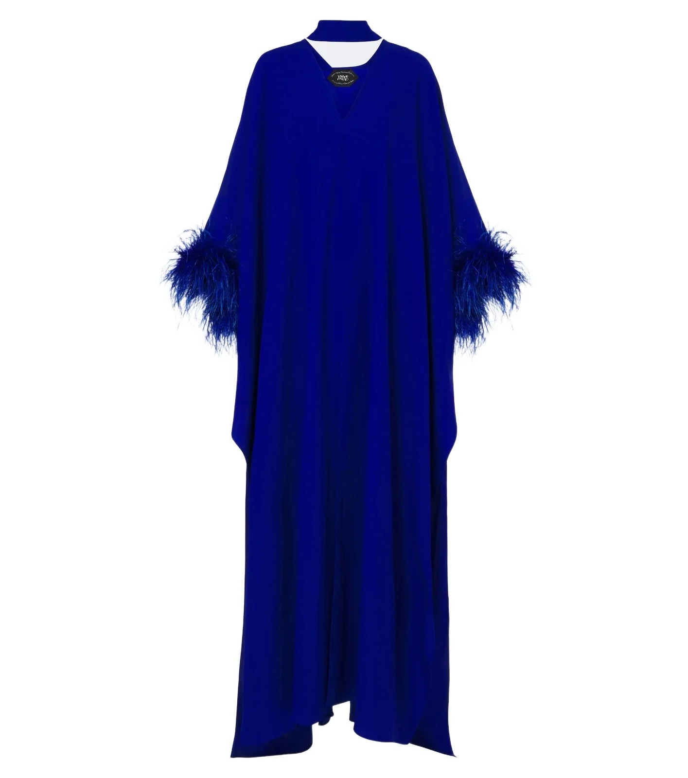 Taller Marmo 10am feather-trimmed crêpe cady kaftan