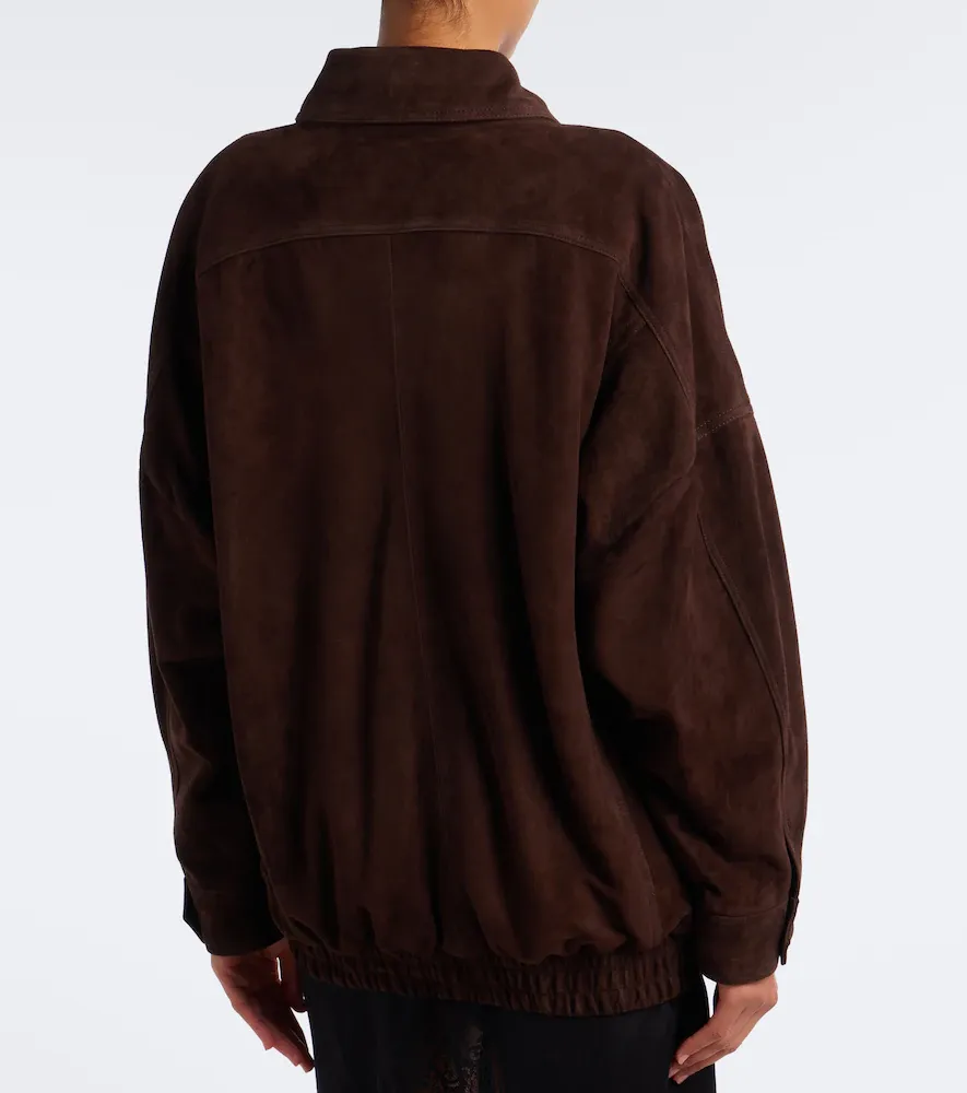 Nour Hammour Dalma suede blouson jacket | Thumbnail 3 Nour Hammour Dalma suede blouson jacket | Thumbnail 3