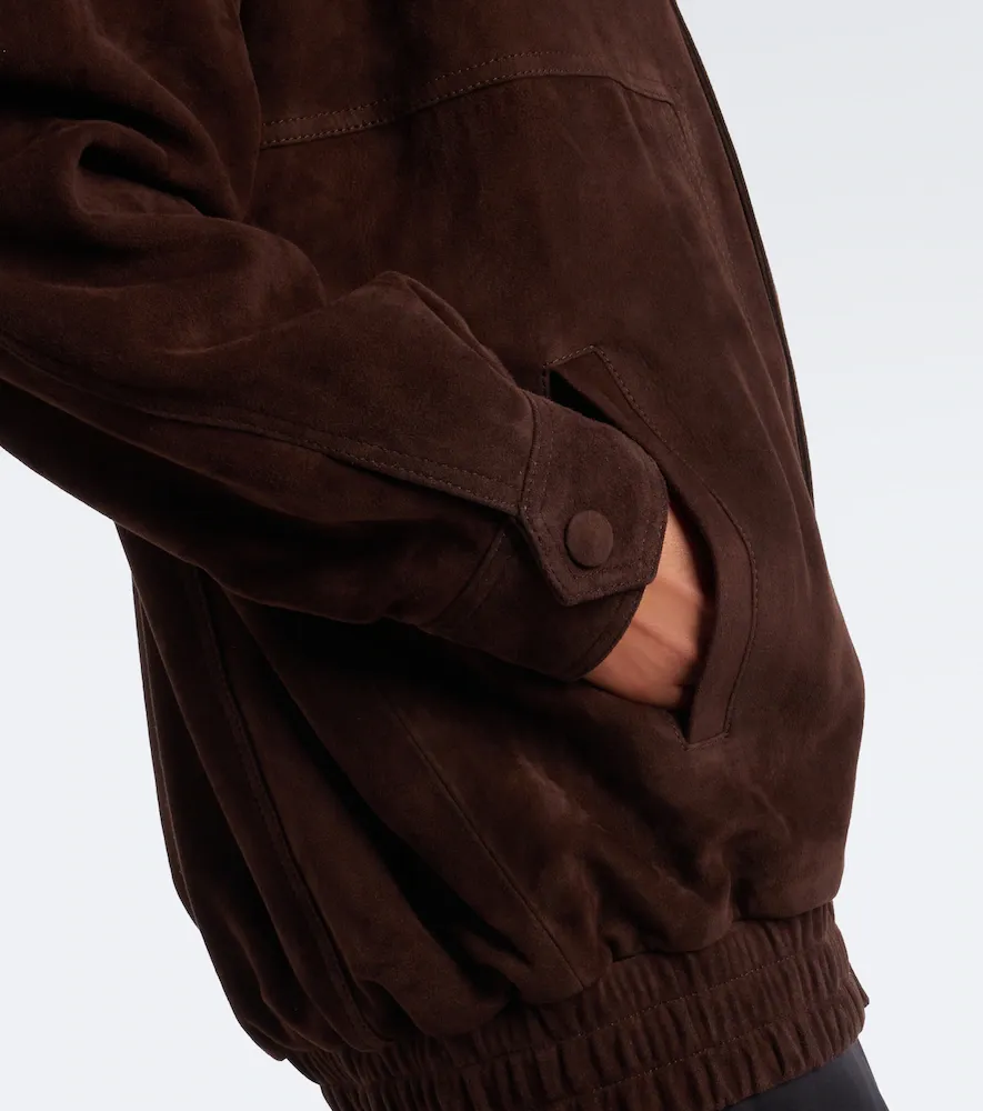 Nour Hammour Dalma suede blouson jacket | Thumbnail 4 Nour Hammour Dalma suede blouson jacket | Thumbnail 4