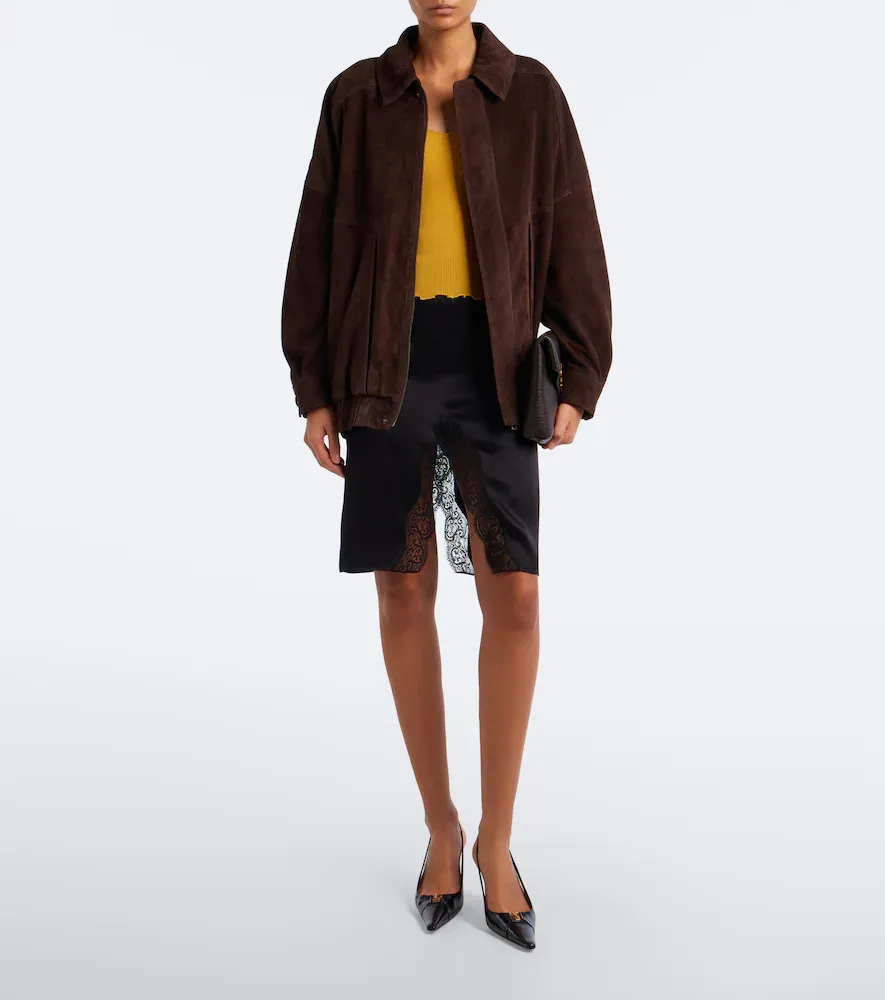 Nour Hammour Dalma suede blouson jacket | Thumbnail 6 Nour Hammour Dalma suede blouson jacket | Thumbnail 6