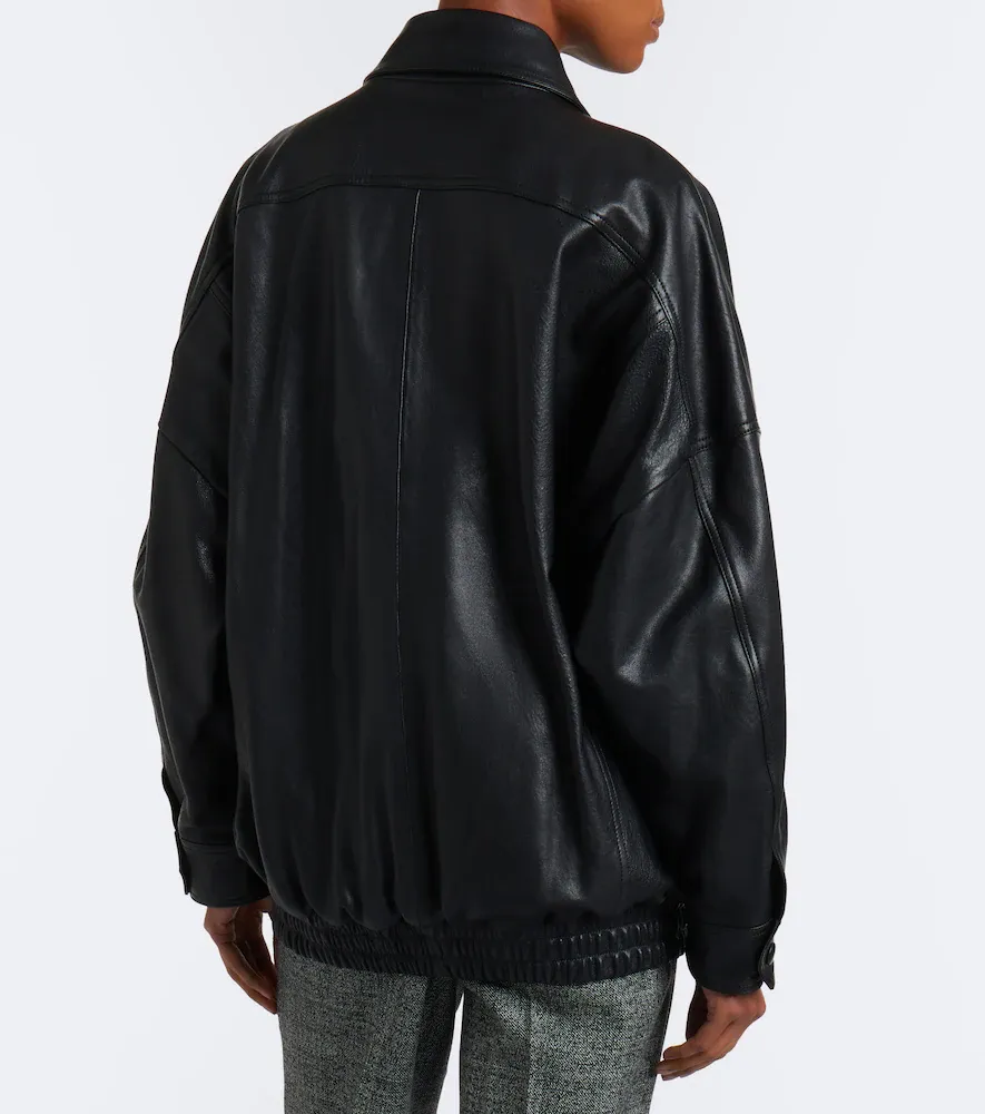 Nour Hammour Dalma leather blouson jacket | Thumbnail 5 Nour Hammour Dalma leather blouson jacket | Thumbnail 5