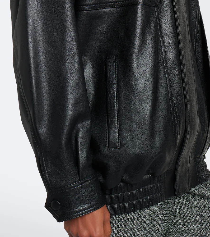 Nour Hammour Dalma leather blouson jacket | Thumbnail 6 Nour Hammour Dalma leather blouson jacket | Thumbnail 6