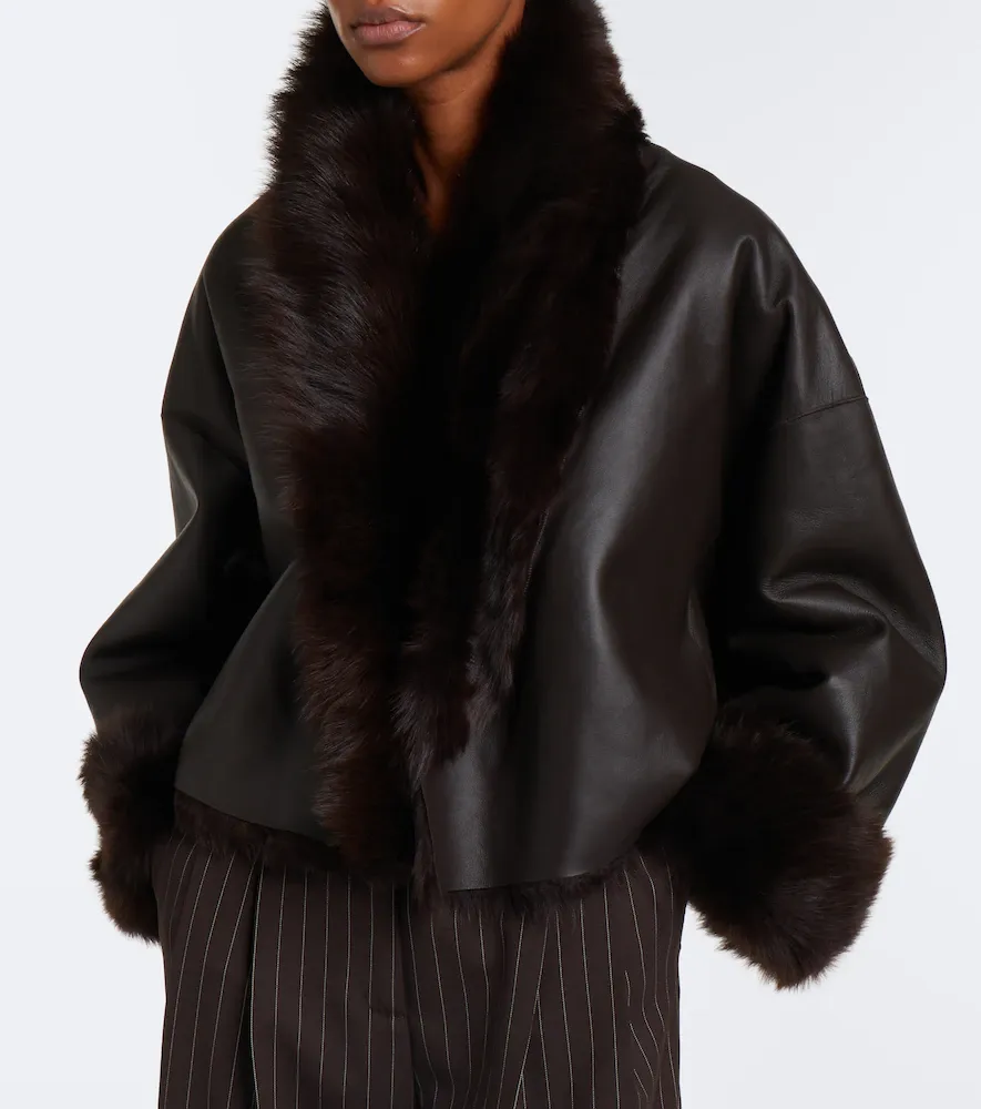 Nour Hammour Venezia reversible leather jacket | Thumbnail 3