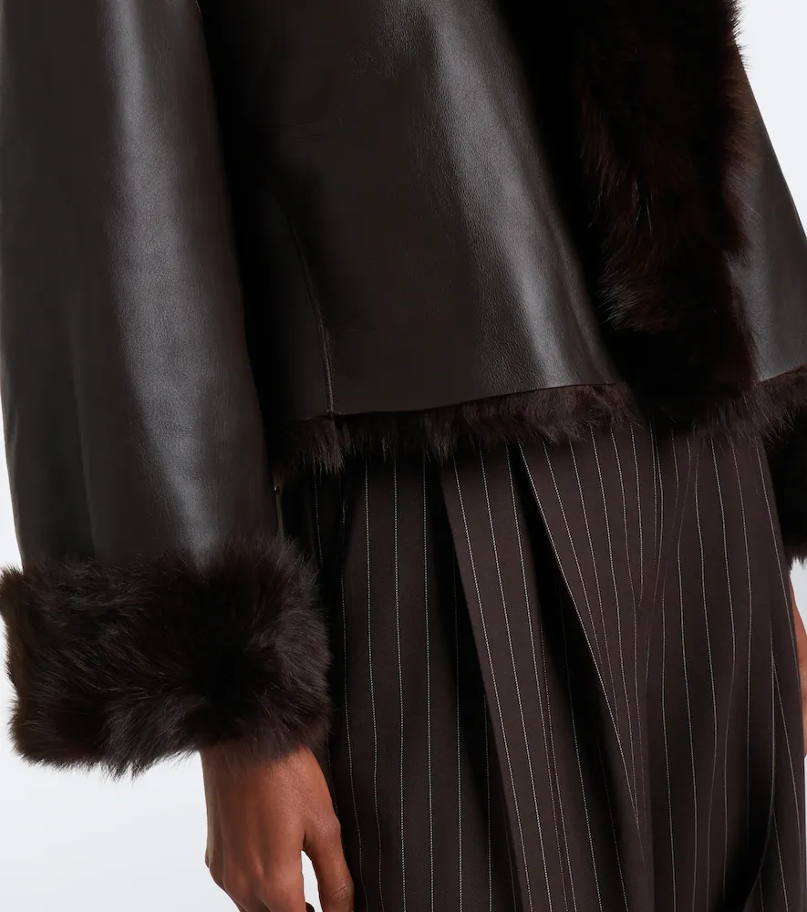 Nour Hammour Venezia reversible leather jacket | Thumbnail 4