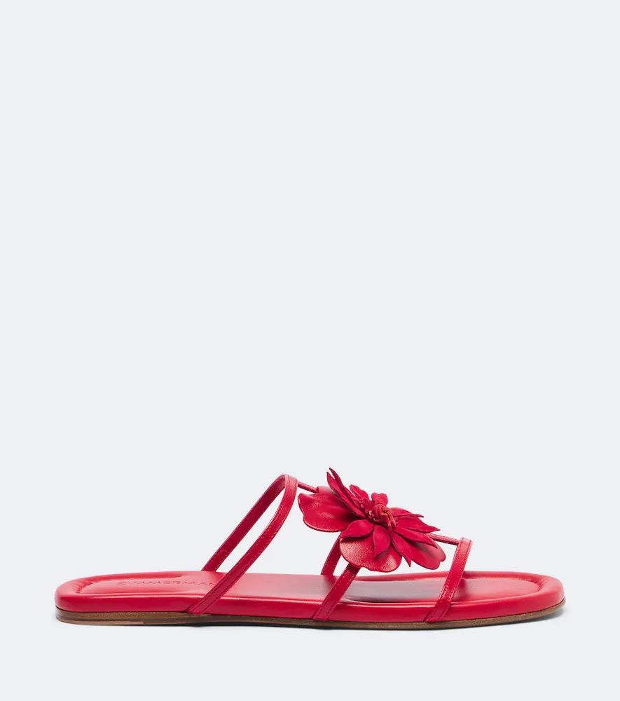 Zimmermann Belara floral-appliqué leather sandals | Thumbnail 2 Zimmermann Belara floral-appliqué leather sandals | Thumbnail 2