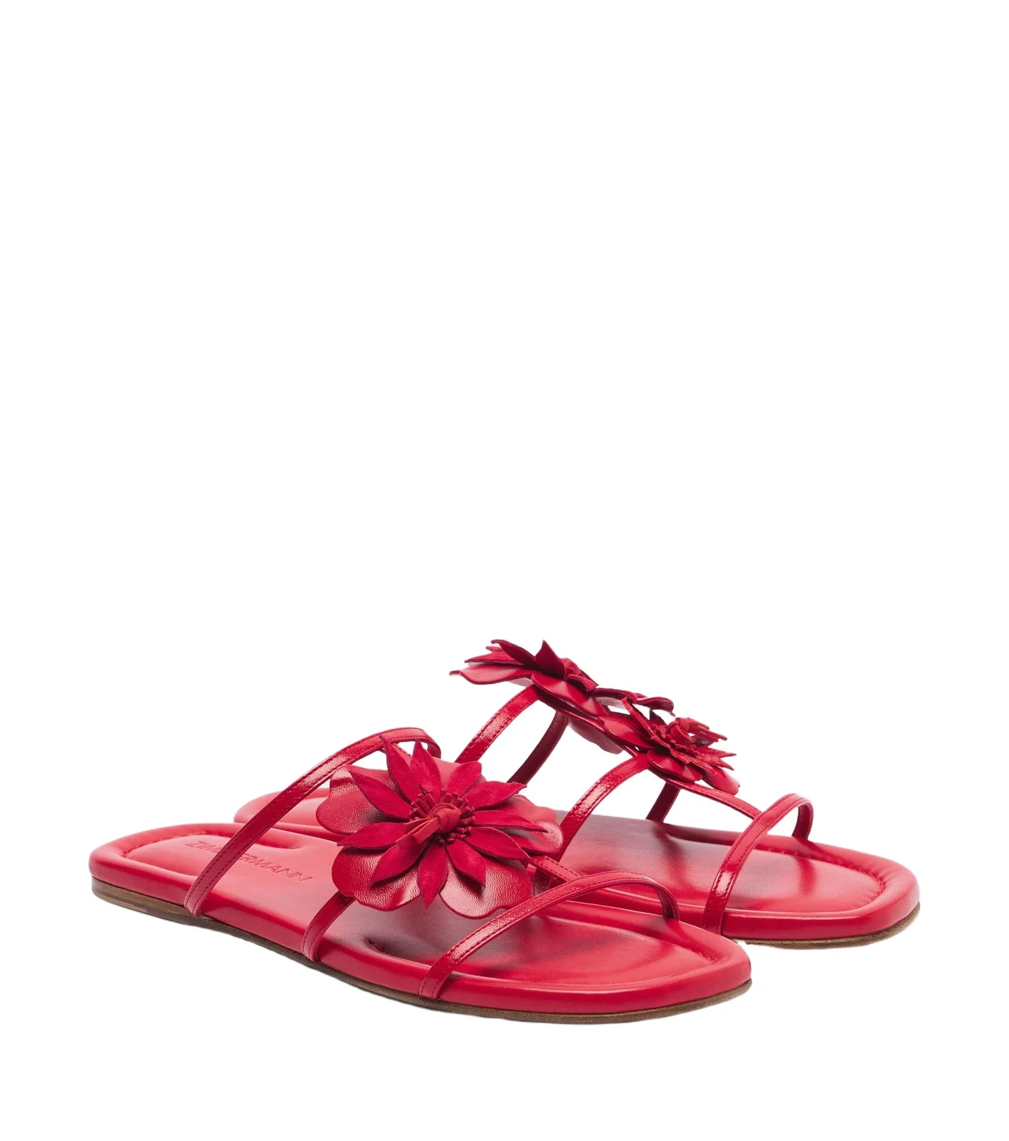 Belara floral-appliqué leather sandals